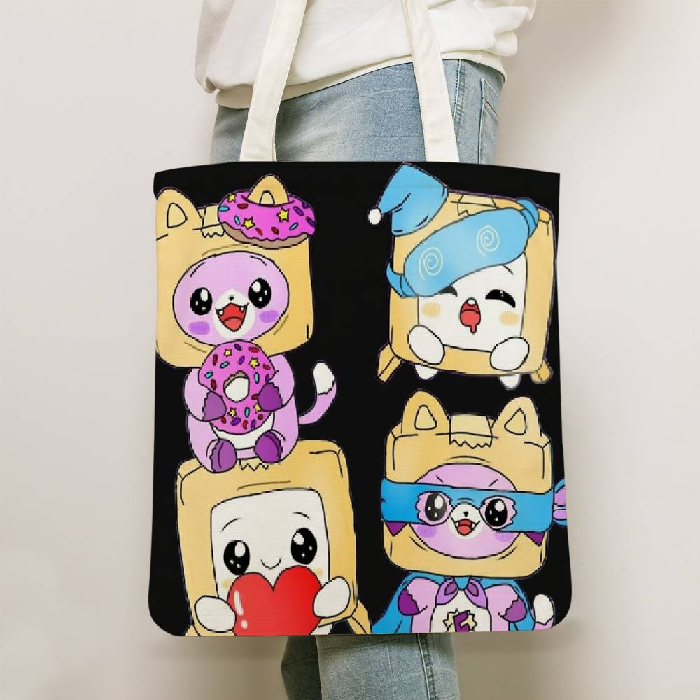 Lankybox Merch Foxy Boxy Four Totebag - Lankybox Merch