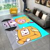 3D Happy Rocky And Foxy And Boxy Lankybox Area Rug Carpet Rug for Home Living Room 11 - LankyBox Merch