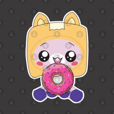 Baby Foxy Loves Donuts Throw Pillow Official LankyBox Merch