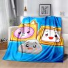 Happy Rocky And Foxy And Boxy Lankybox Soft Plush Blanket Flannel Blanket Throw Blanket for Living 25 - LankyBox Merch