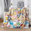 Happy Rocky And Foxy And Boxy Lankybox Soft Plush Blanket Flannel Blanket Throw Blanket for Living 4 - LankyBox Merch